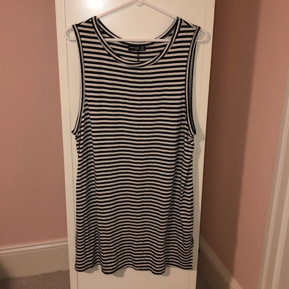 Simple Black and White Striped Dress